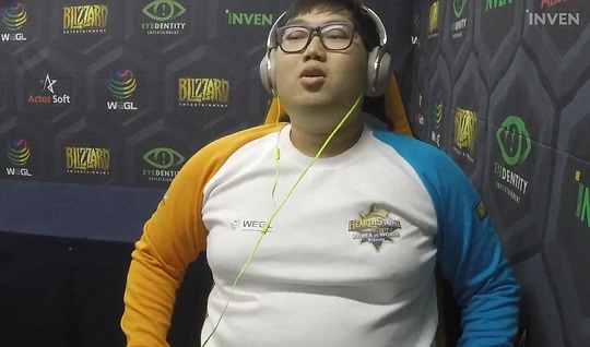 'lxlxlxlxl' 장준호. (사진=WEGL 하스스톤 중계 캡처)