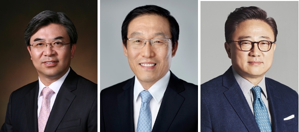 좌측부터 김현석 삼성전자 CE부문장 사장, 김기남 삼성전자 DS부문장 사장, 고동진 삼성전자 IM부문장 사장 (사진=삼성전자)