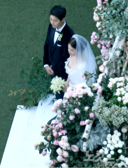 배우 송혜교, 송중기 결혼식이 31일 오후 서울 장충동 신라호텔 영빈관에서 진행되고 있다. (사진=이한형 기자)