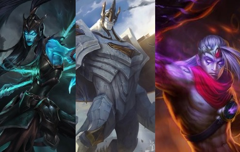 삼성과 SKT의 결승전에서 못 볼 확률이 높은 챔피언들. 왼쪽부터 칼리스타, 갈리오, 바루스.