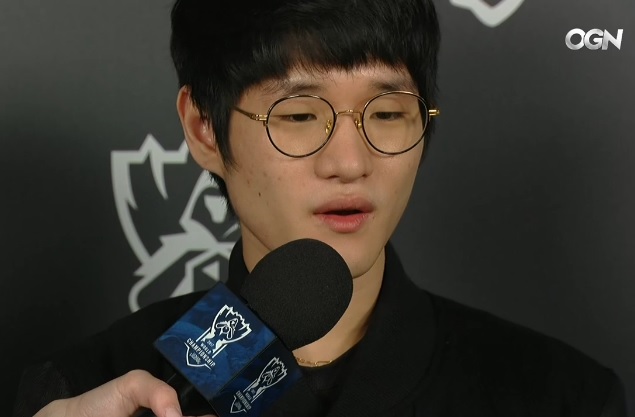 삼성 갤럭시의 미드 라이너 '크라운' 이민호(사진=OGN 생중계 화면 캡처).