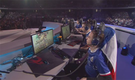 한국대표팀에 완패를 당한 프랑스.(사진=오버워치 월드컵 중계 캡처)