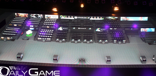 지스타2017 넥슨 부스 조감도. 500명 이상의 인원이 동시 게임 체험이 가능하다.