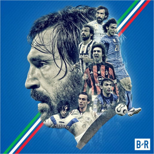 은퇴를 선언한 안드레아 피를로. (사진=B/R FOOTBALL 트위터)