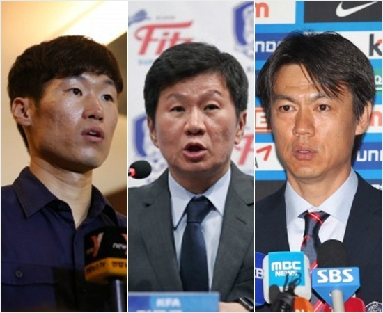 정몽규 대한축구협회장은 홍명보와 박지성 등 한국 축구의 최전성기였던 2002 한일월드컵 멤버에게 협회 행정을 맡기며 과감한 인적쇄신의 신호탄을 쐈다.(사진=대한축구협회 제공)