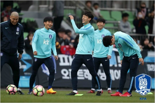 축구 대표팀의 훈련 장면. (사진=대한축구협회 제공)