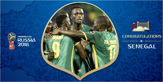 16년 만에 월드컵으로 향하는 세네갈. (사진=FIFA 트위터)