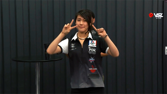 아쉽게 본선에 오르지 못한 지해나.(사진=VSL 중계 캡처)