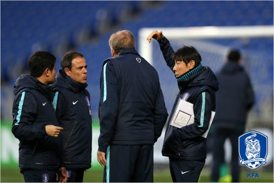 신태용 감독은 체격조건에서 우세인 세르비아를 상대로 그동안 준비했던 세트피스를 제대로 실험할 계획이다.(사진=대한축구협회 제공)