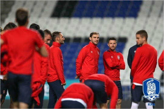 한국을 상대할 세르비아는 일부 주전 선수가 불참하지만 국제축구연맹 세계랭킹 38위의 위력을 다시 한번 보여줄 것으로 기대된다.(사진=대한축구협회 제공)