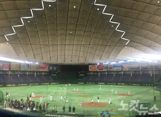 한국-일본-대만이 참가하는 '아시아프로야구챔피언십 2017'이 열리는 일본 도쿄돔. 15일 대만 대표팀의 훈련을 시작으로 공식 일정에 돌입했다. (사진=노컷뉴스)