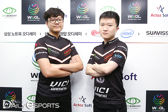비시 게이밍 청윙헤이(왼쪽)와 주오리앙.