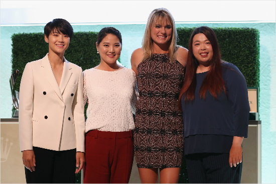 박성현과 유소연, 렉시 톰슨, 펑산산(왼쪽부터)은 올 시즌 미국여자프로골프(LPGA)투어 주요 개인상을 경쟁하고 있다.(사진=LPGA 제공)