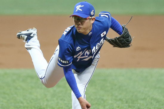 한국 야구대표팀 선발 투수 박세웅. (사진=KBO 제공)