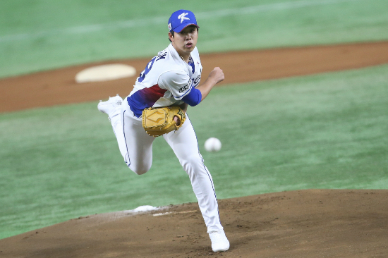 지난 17일 대만과 경기에서 7이닝 무실점 호투를 펼친 임기영. (사진=KBO 제공)
