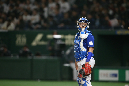 차세대 대형 포수로 성장 가능성을 보여준 한승택. (사진=KBO 제공)