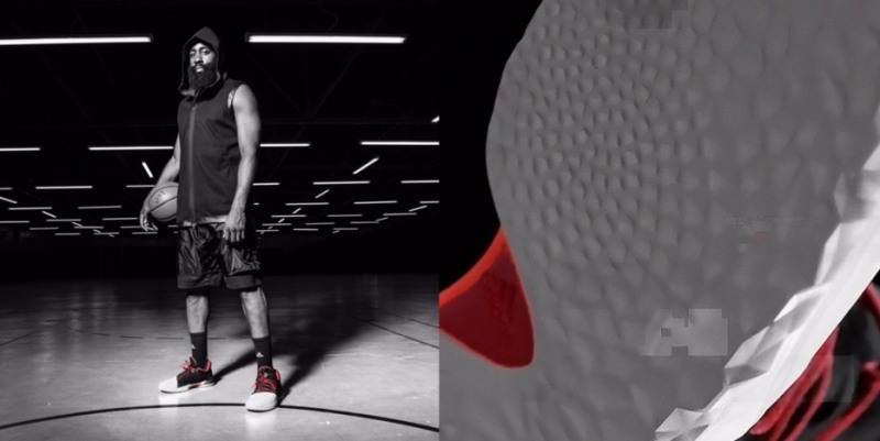 NBA 농구선수 하든의 시그니처 신발. 선수의 움직임을 분석한 결과를 토대로 밑바닥을 디자인했다. (사진=아디다스 공식 홈페이지)