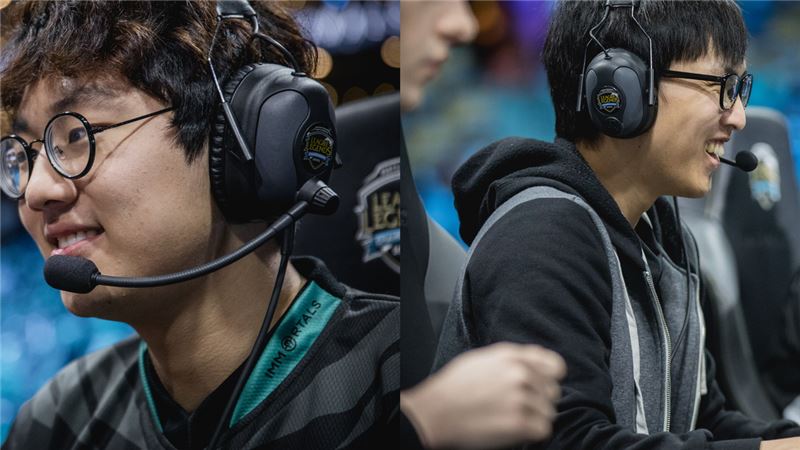 '올레' 김주성(왼쪽)과 'DoubleLift' 일리앙 펭(사진=라이엇게임즈 제공).