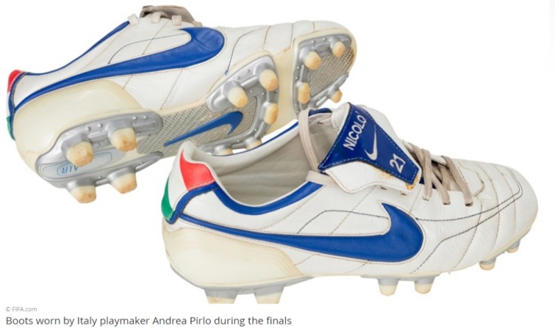 안드레아 피를로가 결승전에서 신었던 축구화 'Nike Air Legend Tiempo' (사진=FIFA.com)