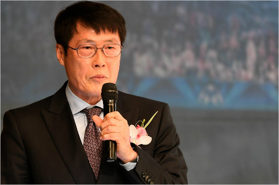 2017 대한민국 스포츠영웅으로 헌액된 차범근. (박종민 기자)