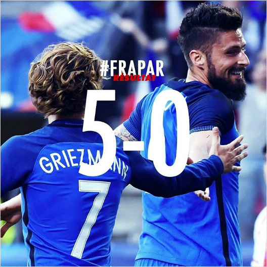 프랑스 대표팀에서의 올리비에 지루. (사진=프랑스축구협회 인스타그램)