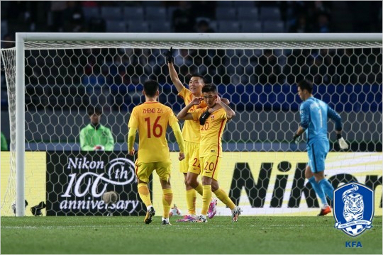 신태용호가 리피 감독의 꾀에 당해 승리를 놓쳤다. (사진=대한축구협회 제공)