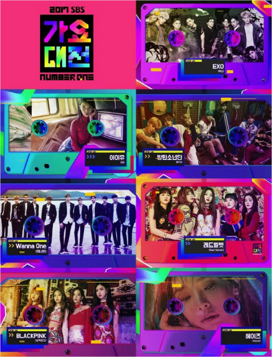 워너원·BTS 등 ‘2017 SBS 가요대전’ 1차 라인업 확정