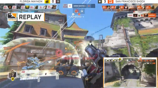 중계 화면은 확실히 개선됐다.(사진=오버워치 리그 중계 캡처)