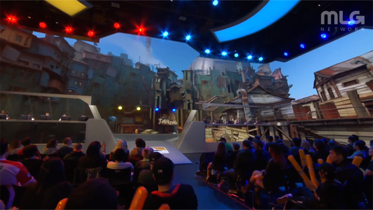 입체적인 맵 소개 장면.(사진=오버워치 리그 중계 캡처)