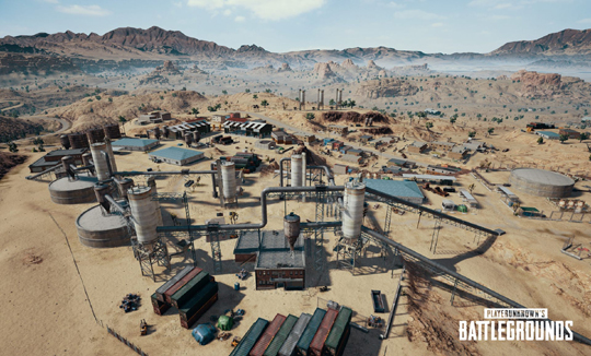 숨을 곳이 많은 공장 지대.