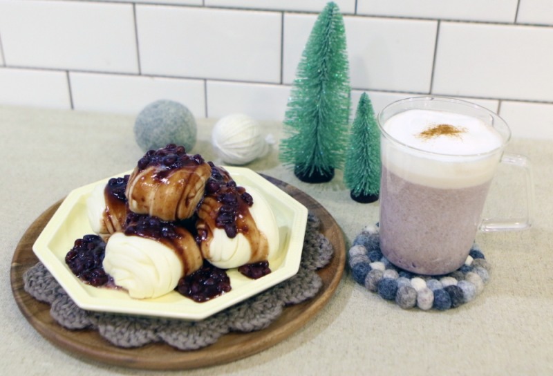 단팥 꽃방과 단팥 라떼 (사진=CJ프레시웨이)