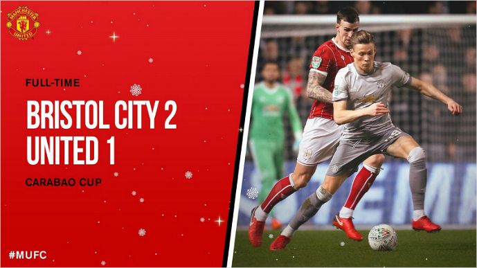 맨체스터 유나이티드가 2부리그 브리스톨 시티에 덜미를 잡혔다. (사진=맨체스터 유나이티드 트위터)