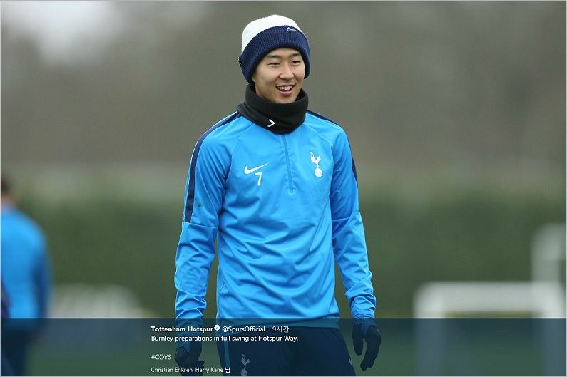손흥민은 크리스마스를 전후로 열리는 번리, 사우샘프턴과 경기에서 12월 들어 이어온 매서운 골 감각을 다시 한번 과시할 기회를 맞았다.(사진=토트넘 공식 트위터 갈무리)