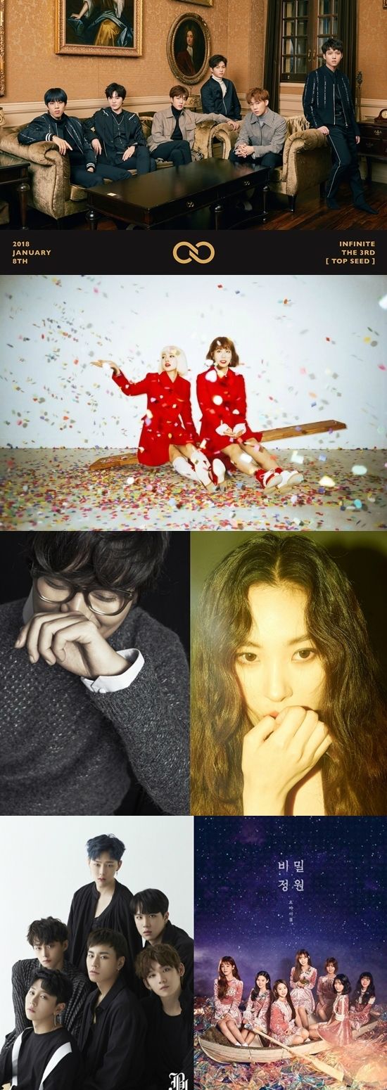 1월 컴백 예정인 가수들(사진=각 소속사 제공)