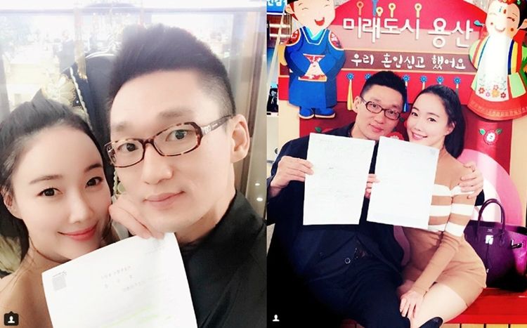 지난 27일 깜짝 결혼 발표를 한 팝 아티스트 낸시랭과 사업가 왕진진. 이들은 30일 기자회견을 열어 그동안 제기됐던 의혹에 대해 해명했다. (사진=낸시랭 인스타그램)