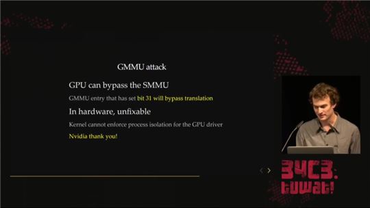 34C3에서 발표 중인 팀 익스큐터
