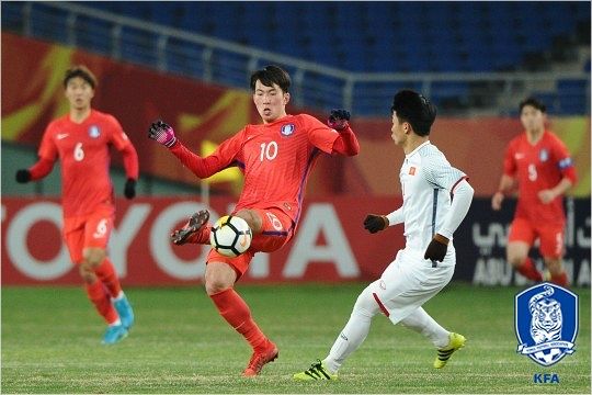 베트남과 아시아축구연맹 23세 이하 챔피언십 조별예선 1차전에서 예상 밖의 고전 끝에 승리한 한국은 준비했던 경기력을 다 보여주지 못했다는 아쉬움을 감추지 않았다.(사진=아시아축구연맹 제공)