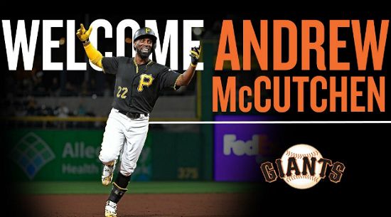 앤드루 매커친이 트레이드로 피츠버그를 떠나 샌프란시스코로 이적한다. (사진=샌프란시스코 자이언츠 트위터 캡처)
