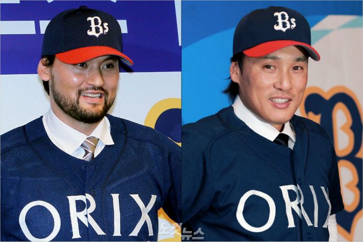 박찬호(왼쪽)와 이승엽은 2011년 일본 오릭스에서 한솥밥을 먹기도 했다.(자료사진=노컷뉴스DB)