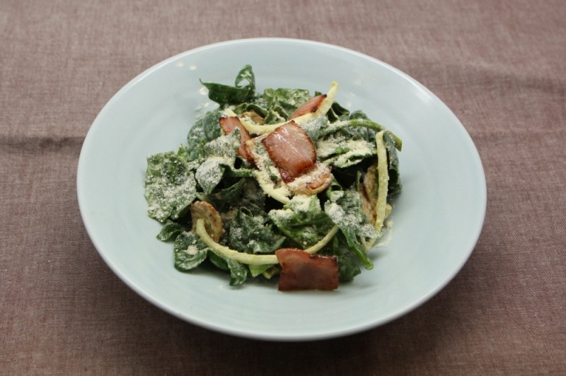 시금치 시저 샐러드 (사진=cj 프레시웨이)