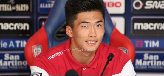 한광성. (사진=칼리아리 칼초 홈페이지)