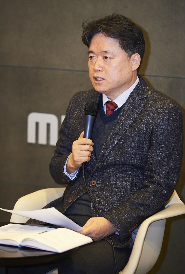 최승호 MBC 사장이 17일 오후, 서울 마포구 상암동 MBC 사옥 내 M라운지에서 기자간담회를 열었다. (사진=MBC 제공)