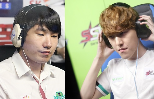 IEM 월드 챔피언십 파이널 스타2 종목 한국 서버 2차 선발전을 통과한 김유진(왼쪽)과 김도우.