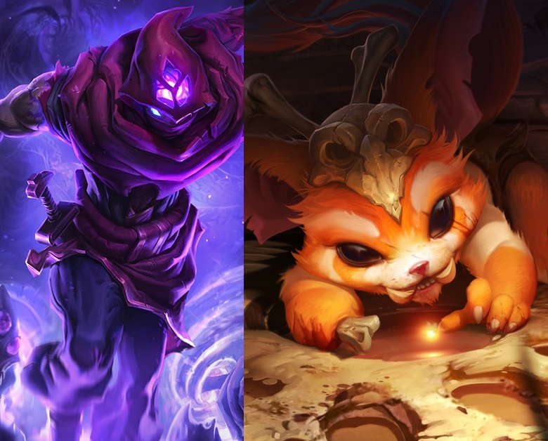 롤챔스 스프링 2018 초반 나란히 7전 전승을 달리고 있는 말자하(왼쪽)와 나르.