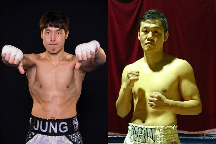 정마루와 윤문현. 좌로부터. 사진=복싱 매니지먼트 코리아 제공