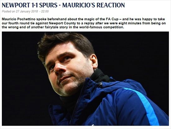 마우리시오 포체티노 토트넘 감독에게 2월은 최근 유럽이 주목하는 지도자로 성장하는 자신의 경력에 상당히 중요한 변수가 될 가능성도 크다.(사진=토트넘 공식 홈페이지 갈무리)