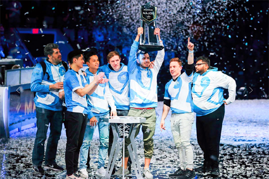 CS:GO 보스턴 메이저 정상에 오른 클라우드 나인.(사진=E리그 공식 홈페이지 발췌)
