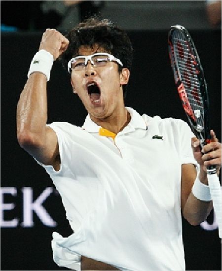 한국인 최초로 남자프로테니스 투어 세계 랭킹 20위권에 오른 정현.(사진=대한테니스협회)