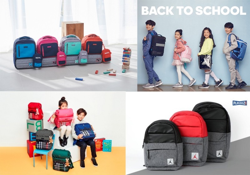 (좌상단시계방향으로)네파 키즈, 아디다스, 플레이키즈 프로, 빈폴키즈 (