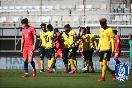 자메이카는 한국 축구대표팀이 2018 러시아월드컵에서 만날 팀들과는 전력차가 확실하다는 점에서 2골이나 내준 수비 불안은 더욱 아쉬움이 남는다.(사진=대한축구협회 제공)
